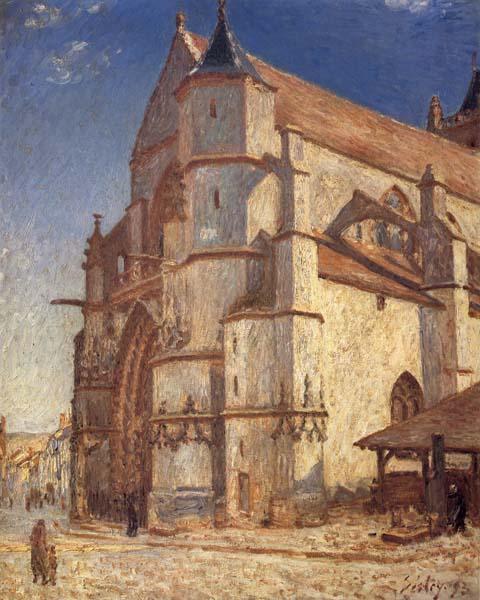 Alfred Sisley The Church at Moret in Morning Sun oil painting picture